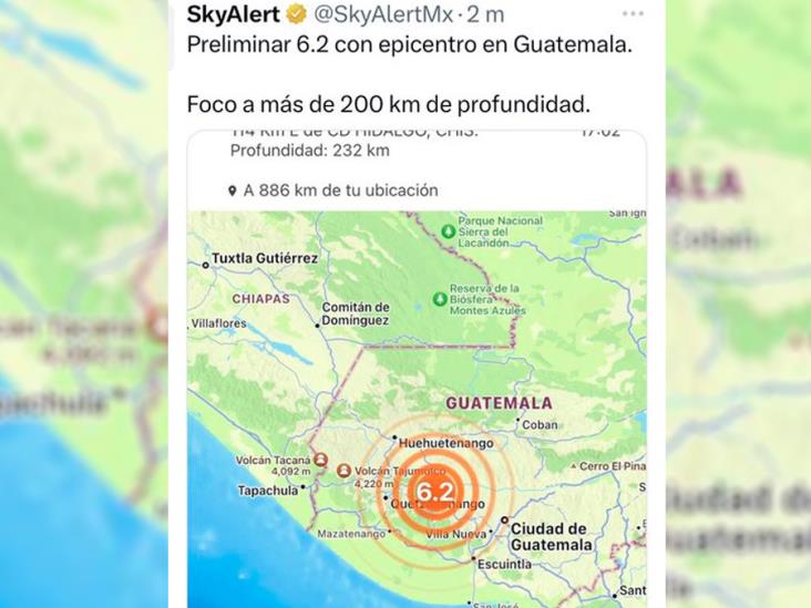 Tiembla en Chiapas: 6.2 en escala de Richter mueven a la región Tiembla en Chiapas: 6.2 en escala de Richter mueven a la región