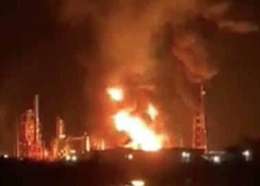 Incendio en refinería de Pemex Incendio en refinería de Pemex