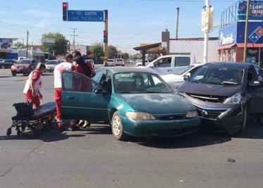 Mujer resulta herida en choque en Ciudad Obregón Mujer resulta herida en choque en Ciudad Obregón