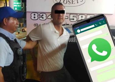 Mujer recibe mensaje de WhatApp y su pareja la golpea