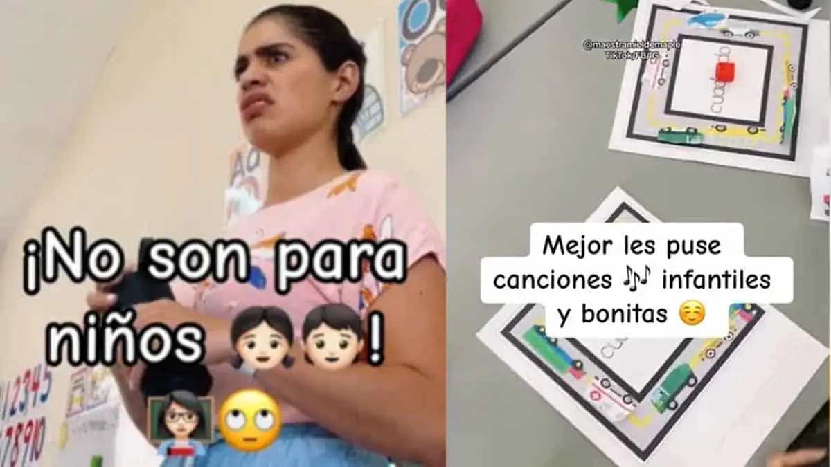 VIDEO | Maestra de kínder se niega a poner canciones de Peso Pluma a sus alumnos
