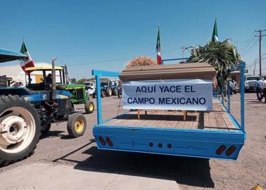 Empresarios de Sonora respaldan plantón de agricultores en la Sader en Cajeme