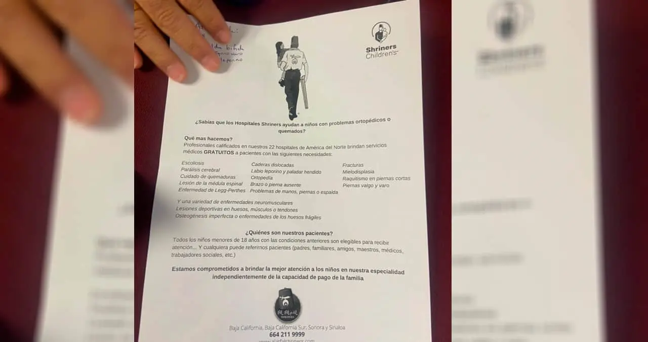 Buscan apoyar a menores vulnerables con tratamientos médicos en hospitales de Shriners