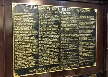 Placa de ciudadanos distinguidos cumple más de un año en resguardo