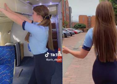 VIDEO | Así trabaja la joven azafata "más guapa del mundo"