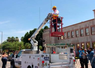 Grúa para semaforización llega a Cajeme