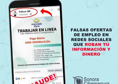 Alertan de estafas de empleos bien remunerados en Internet; van 3 sonorenses afectados Alertan de estafas de empleos bien remunerados en Internet; van 3 sonorenses afectados