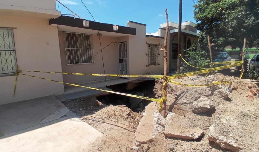 Por los socavones, familias de fraccionamiento de Hermosillo dejan sus hogares; cada vez son menos de acuerdo a Protección Civil