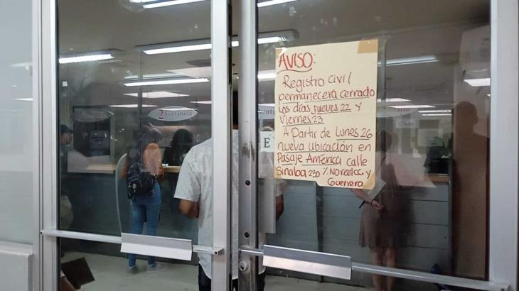 Registro Civil en Ciudad Obregón cambiará de ubicación a partir del próximo lunes; buscan mayor accesibilidad y comodidad