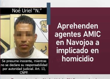 En Navojoa aprehenden agentes de la AMIC a implicado en homicidio