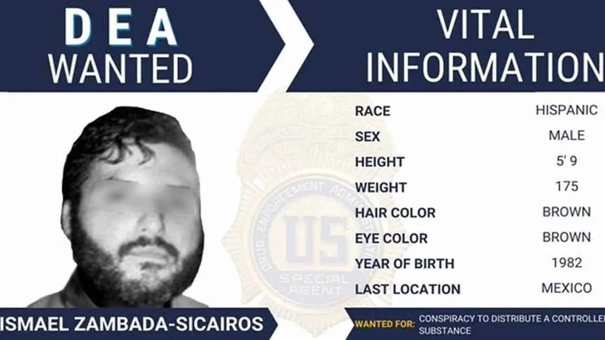 DEA designa a heredero del "Mayo" Zambada como "fugitivo de la semana"