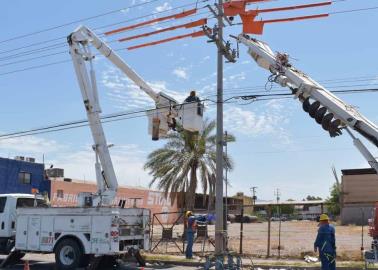 CFE atiende llamados en Cajeme tras los fuertes vientos
