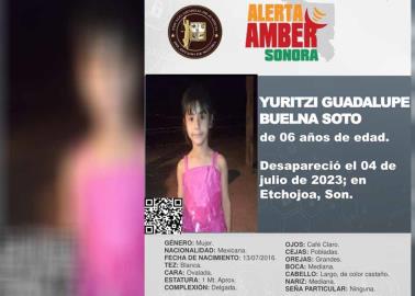 Alerta Amber. Se trata de trata de localizar a la menor Yuritzi Guadalupe Buelna Soto