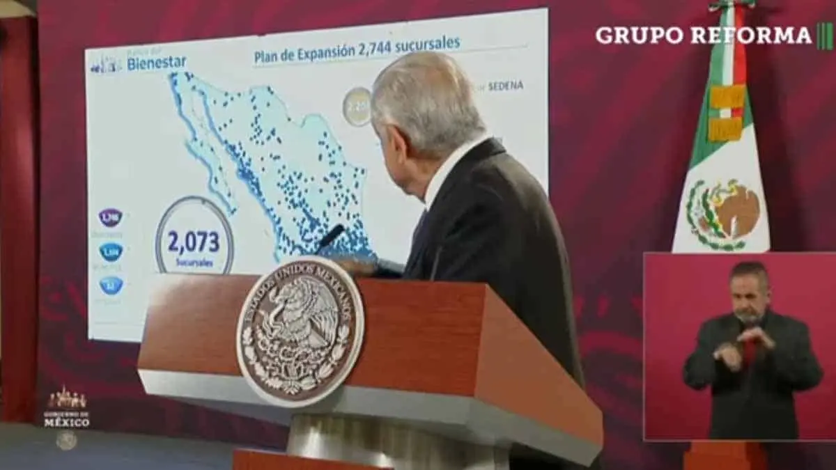 Banco del Bienestar desbanca a Banco Azteca, tiene más sucursales, asegura AMLO