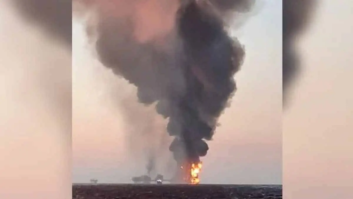 Explosión en la plataforma Nonoch Alfa de Pemex en Campeche