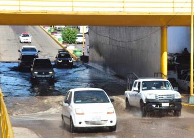 Insuficiente bomba en paso a desnivel