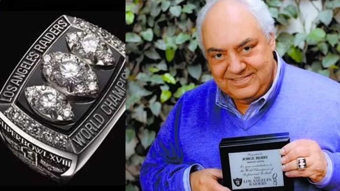 Jorge Berry: obtuvo un anillo del Supertazón por su trabajo Jorge Berry: obtuvo un anillo del Supertazón por su trabajo