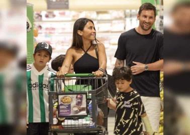 Lionel Messi captado haciendo el súper en Miami