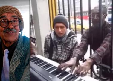 VIDEO | Exintegrante de famosa agrupación musical que vive en las calles, comparte su talento con jóvenes de Colombia