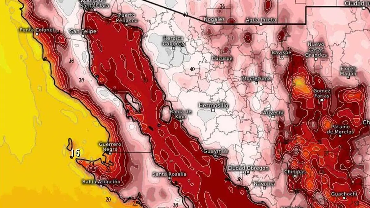 Clima en Sonora. Se prevén condiciones de lluvia y altas temperaturas en la mayor parte del Estado