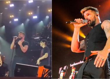 Ricky Martin recibe sorpresa en el escenario, de sus hijos