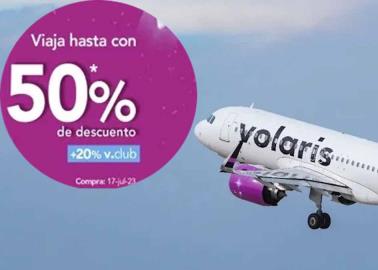 Volaris ofrece vuelos con el 50 por ciento de descuento