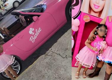 Barbie. Padre de familia lleva a su hija al estreno de la película usando el mismo atuendo rosa que su hija