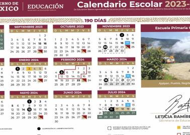 SEP: Calendario escolar 2023-2024