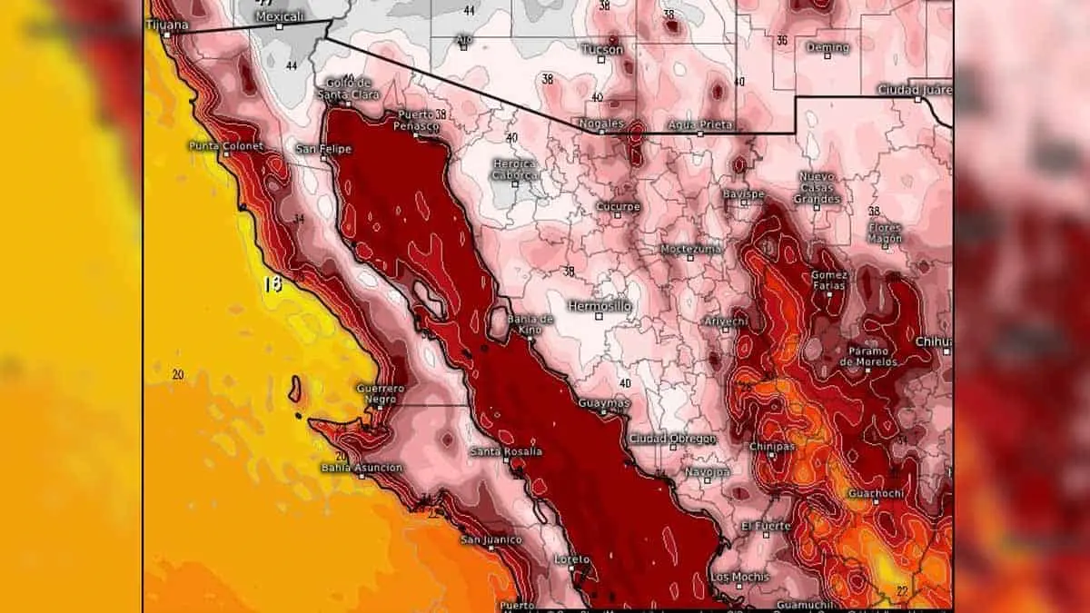 Clima en Sonora. En estas regiones se pronostican lluvias muy fuertes, tormentas eléctricas y posibles granizadas