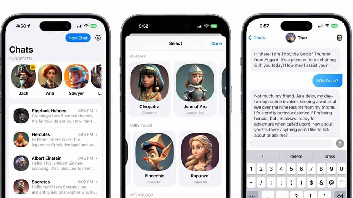 Crean app de inteligencia artificial que te permite hablar con figuras históricas y personajes