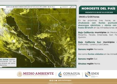 Clima en Sonora. Continuarán lluvias; Conagua proyecta precipitaciones dentro de las próximas tres horas Clima en Sonora. Continuarán lluvias; Conagua proyecta precipitaciones dentro de las próximas tres horas