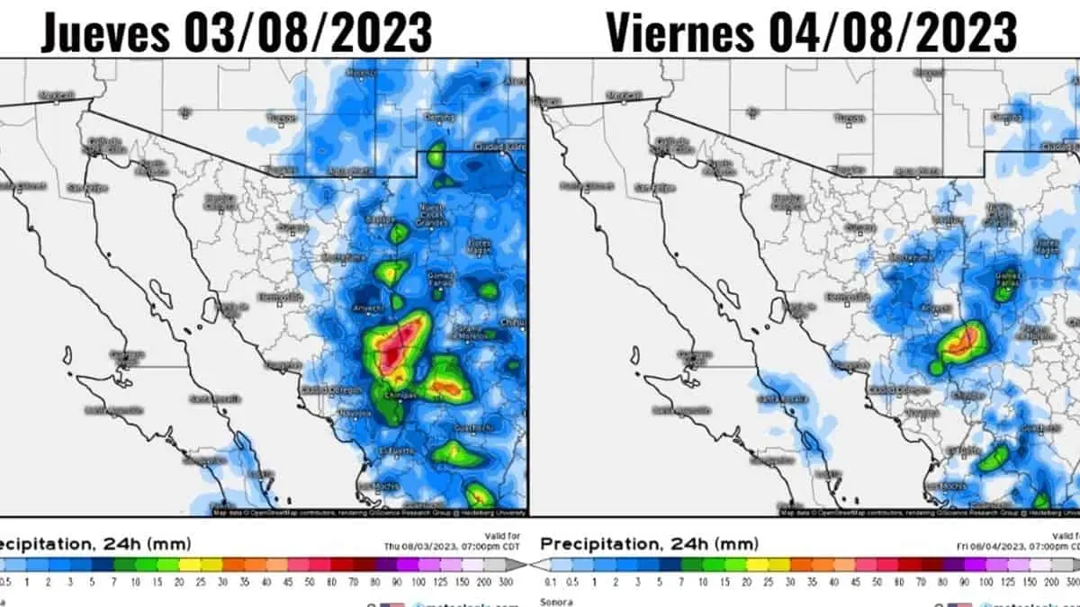 Clima en Sonora: Lluvias, descargas eléctricas y caída de granizo se pronostican para la entidad