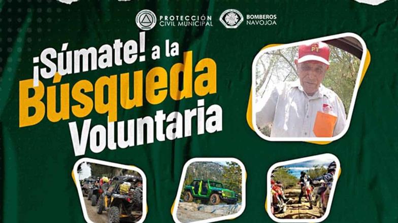 Retomarán búsqueda de Juan Crisóstomo Buitimea en Navojoa