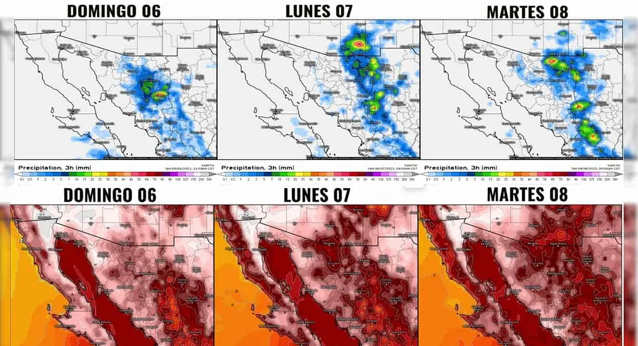 Clima en  Sonora. Se pronostican fuertes lluvias este domingo 6 de agosto