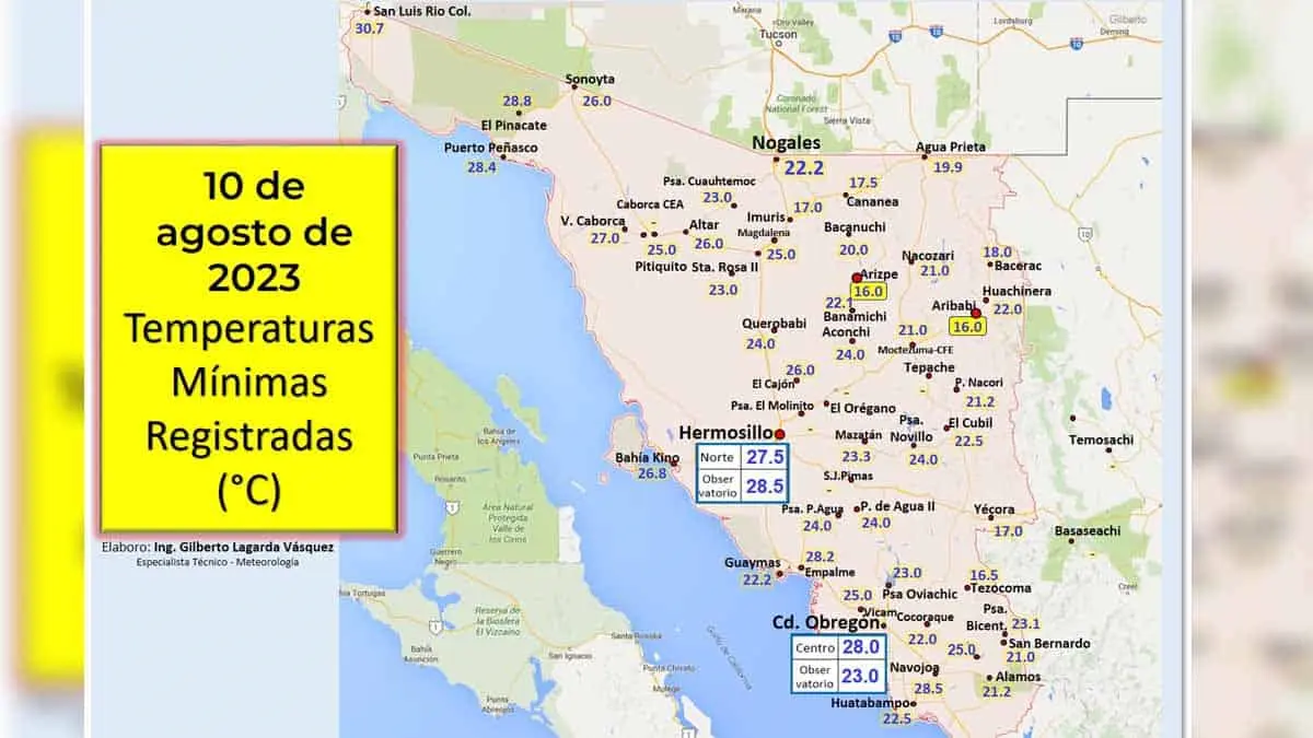Clima en Sonora. Buenas noticias: ceden las altas temperaturas