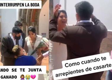 VIDEO | Ex interrumpe boda y logra que su amada deje al novio plantado