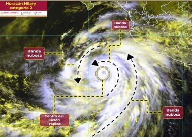 Huracán "Hilary" ya es categoría 2; esta es su trayectoria Huracán "Hilary" ya es categoría 2; esta es su trayectoria