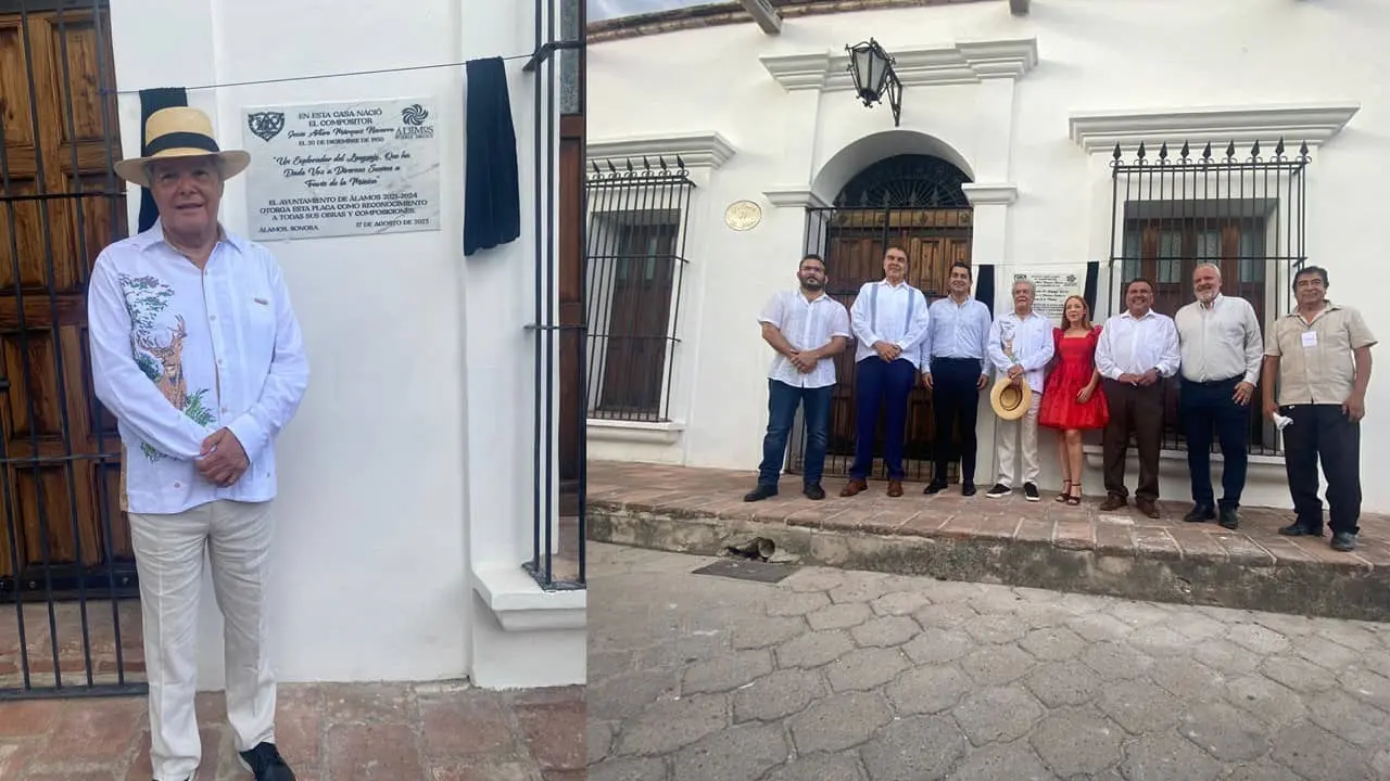 Compositor Jesús Arturo Márquez Navarro recibe homenaje en Álamos
