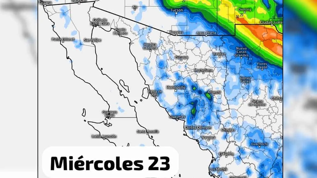 Clima en Sonora. ¿Hay probabilidades de lluvia para hoy en el estado?