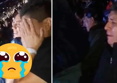 VIDEO | Padre de familia rompe en llanto tras el reencuentro de "Los Bukis"