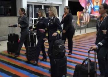 Conoce el vuelo internacional hacia México tripulado exclusivamente por mujeres