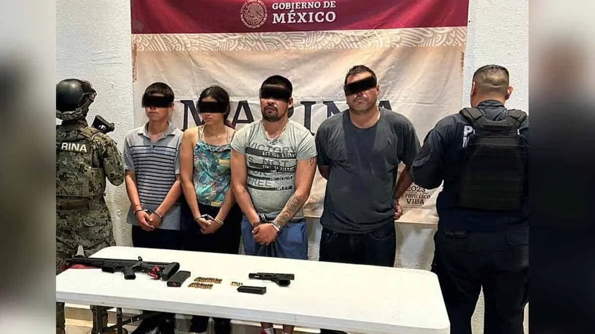 "Caen" en Guaymas 4 personas con armas y auto robado