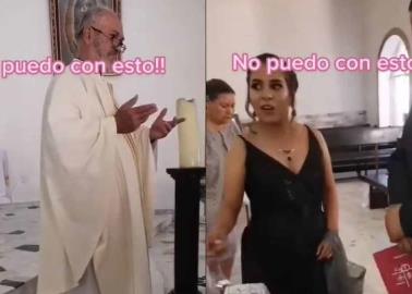 VIDEO | Sacerdote se enoja porque estaban grabando y deja a los novios en el altar