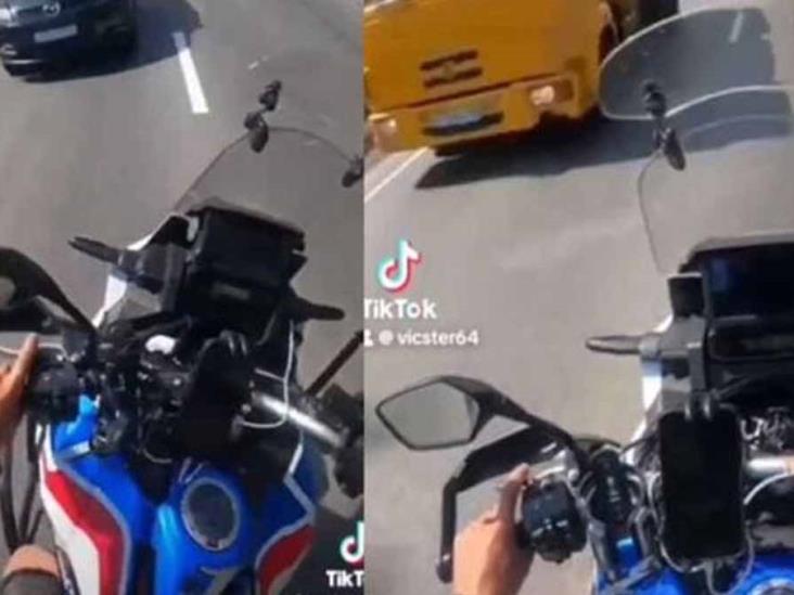 VIDEO | ¡Qué dolor!: motociclista pierde parte del pie tras rebasar un camión VIDEO | ¡Qué dolor!: motociclista pierde parte del pie tras rebasar un camión