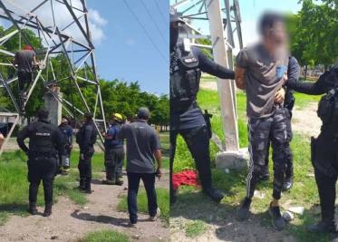 Hombre intentó quitarse la vida en la Torre Eléctrica en Sinaloa Hombre intentó quitarse la vida en la Torre Eléctrica en Sinaloa