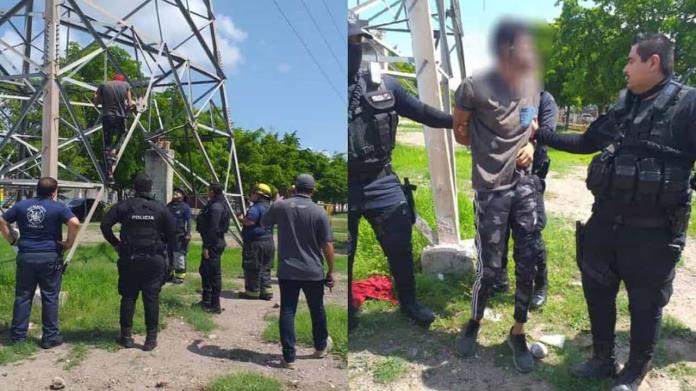 Hombre intentó quitarse la vida en la Torre Eléctrica en Sinaloa Hombre intentó quitarse la vida en la Torre Eléctrica en Sinaloa