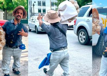 Persona de talla baja se gana la vida vendiendo ponteduros Persona de talla baja se gana la vida vendiendo ponteduros