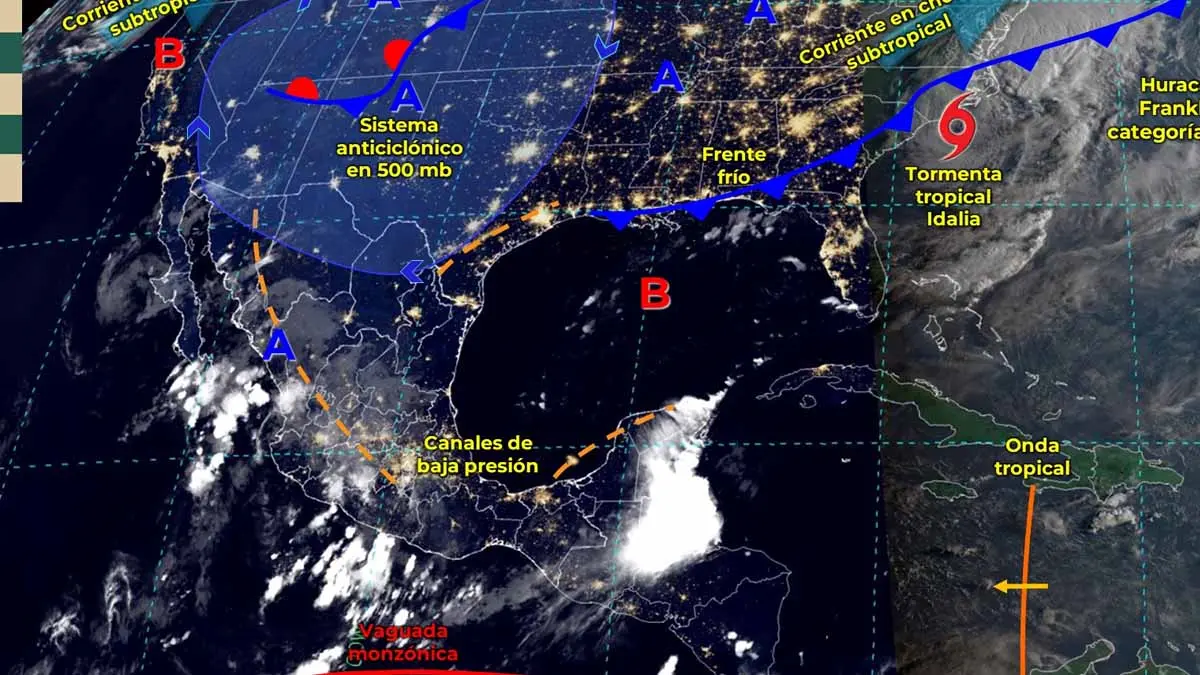 Clima en Sonora: chubascos y lluvias fuertes con descargas eléctricas se esperan para este jueves