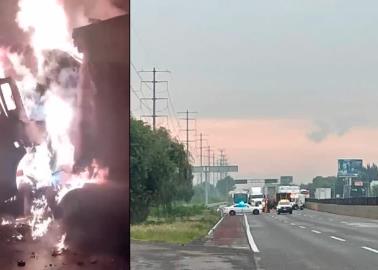 Trailero fallece prensado durante un incendio tras un choque en el Arco del Norte