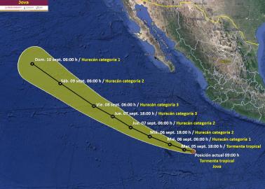 Se forma la tormenta tropical Jova en el Pacífico